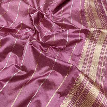 Yellow Handloom Banarasi Pure Tissue Silk Meenakari Saree - Luxurion World