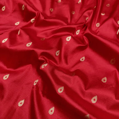 Elegant Black And Red Banarasi Handloom Pure Katan Silk Meenakari Saree - Luxurion World