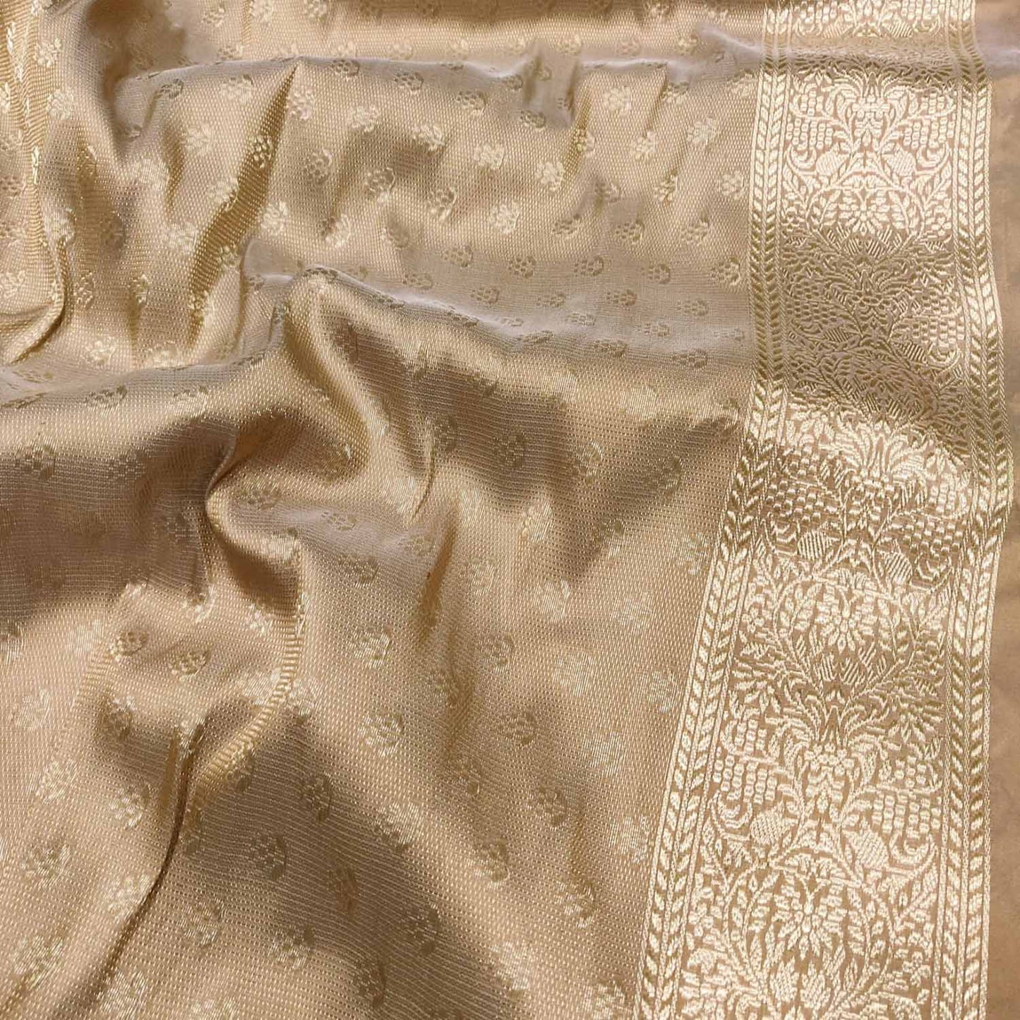 Multicolor Handloom Banarasi Pure Katan Tissue Tussar Silk Saree - Luxurion World