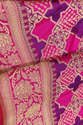 Exquisite Pink Handloom Banarasi Pure Katan Silk Saree - Luxurion World