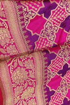 Exquisite Pink Handloom Banarasi Pure Katan Silk Saree - Luxurion World