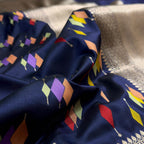 Blue Pure Katan Silk Banarasi Handloom Meenakari Work Saree - Luxurion World