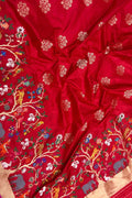 Pink Pure Katan Silk Banarasi Handloom Meenakari Work Saree - Luxurion World