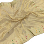 Pastel Pure Kora Tissue Silk Handloom Banarasi Woven Meenakari Skirt Border Saree - Luxurion World