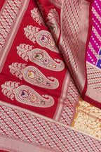 Multicolor Handloom Banarasi Pure Katan Silk Rangkat Saree