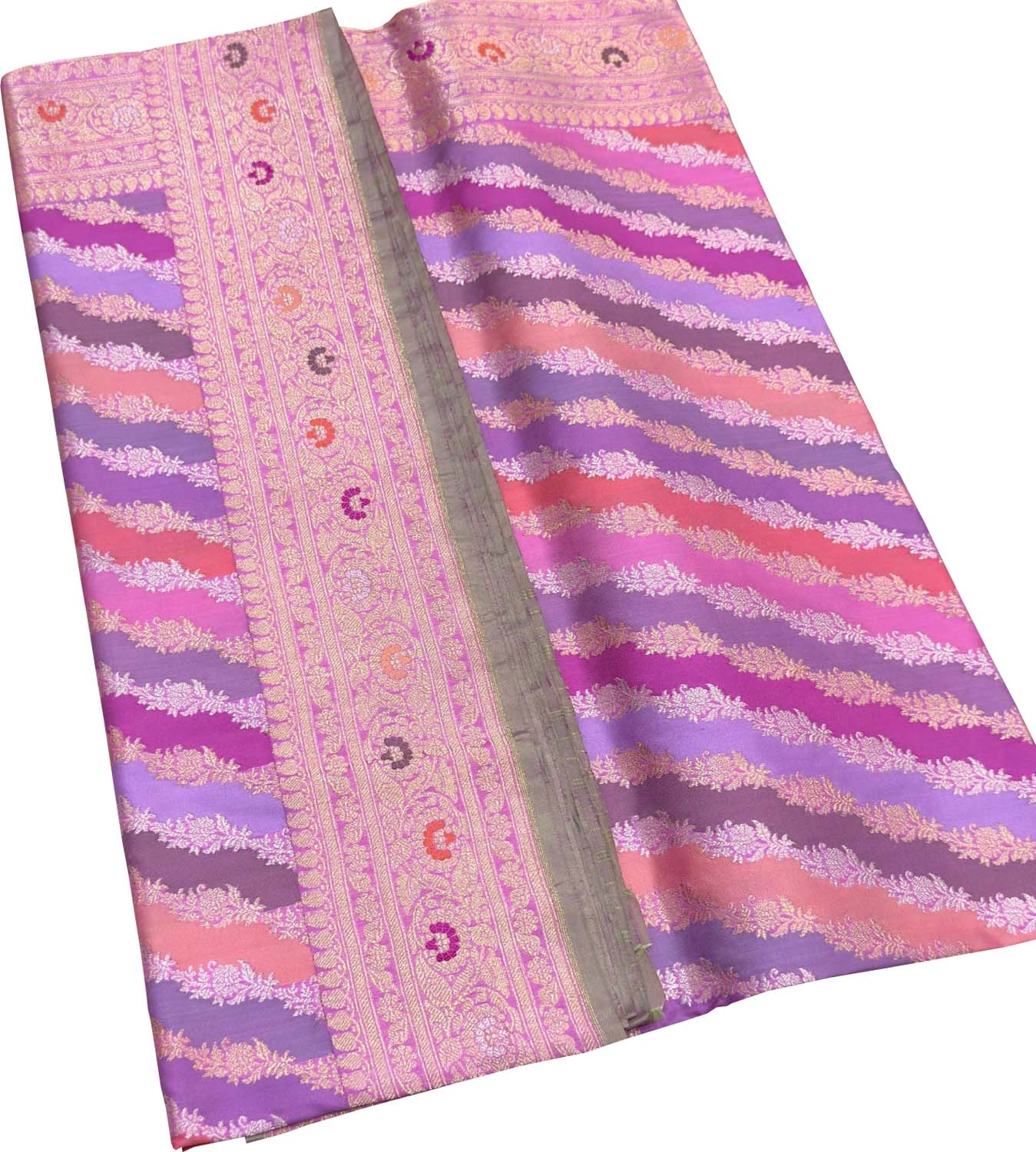 Multicolor Handloom Banarasi Pure Katan Silk Rangkat Saree