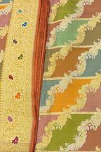 Multicolor Handloom Banarasi Pure Katan Silk Rangkat Saree