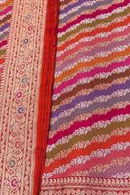 Multicolor Handloom Banarasi Pure Katan Silk Rangkat Saree