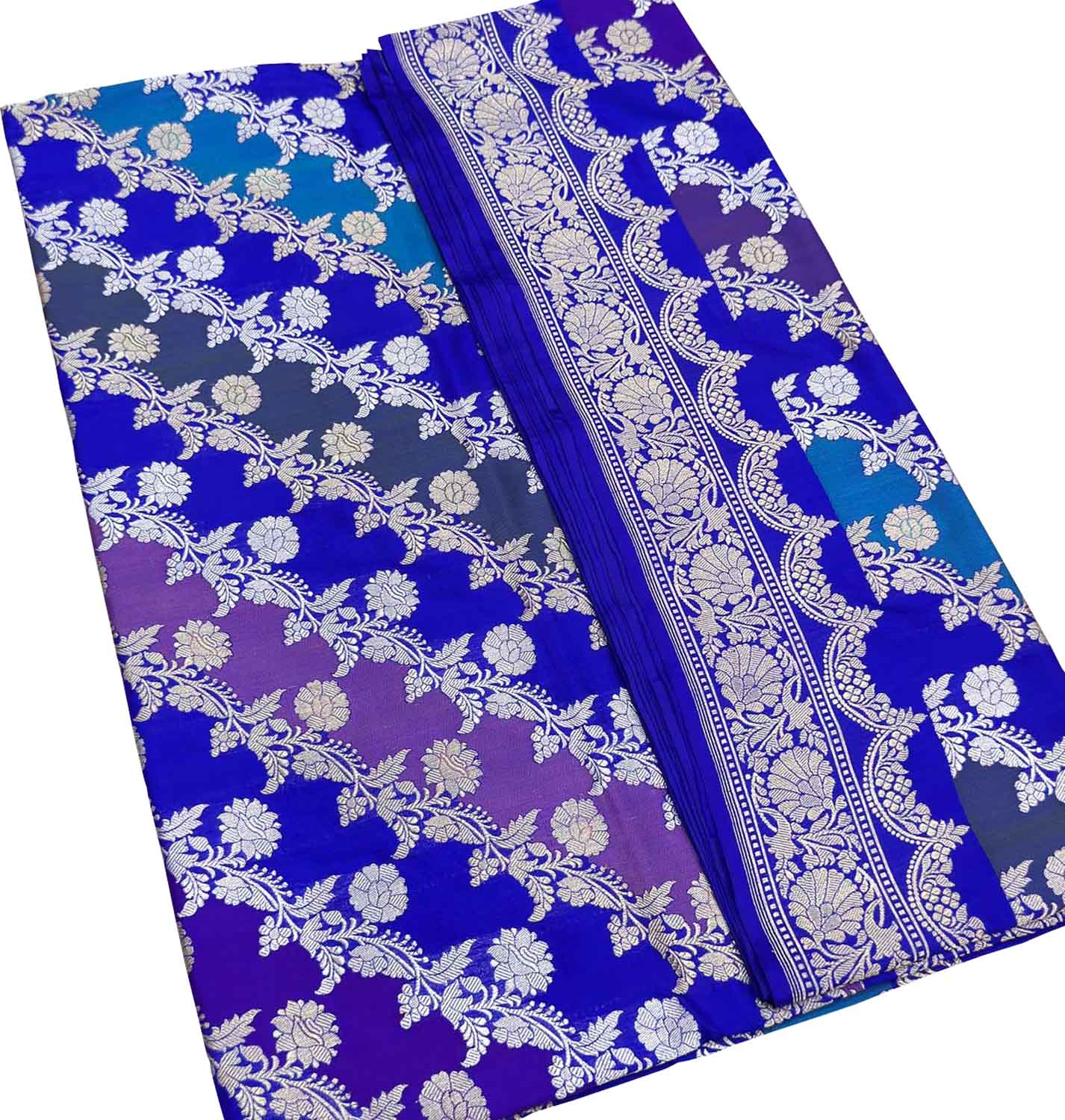 Multicolor Handloom Banarasi Pure Katan Silk Rangkat Saree