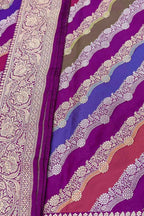 Multicolor Handloom Banarasi Pure Katan Silk Rangkat Saree