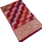 Multicolor Handloom Banarasi Pure Katan Silk Rangkat Saree