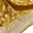 Yellow Handloom Banarasi Pure Katan Silk Saree