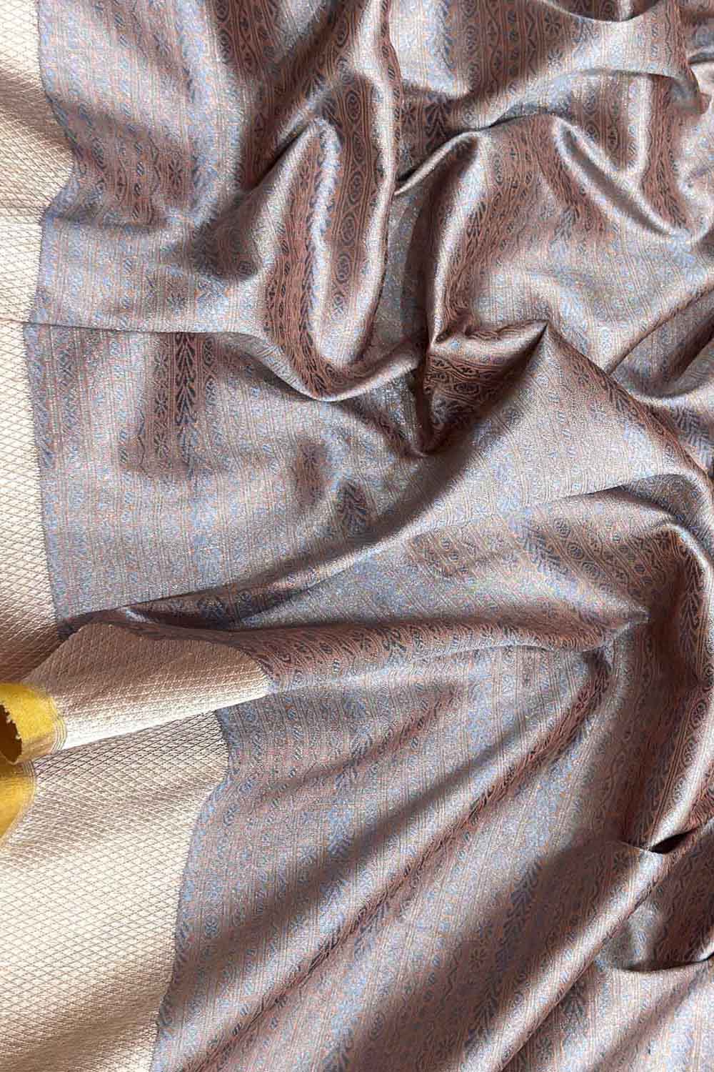 Blue Handloom Banarasi Pure Katan Silk Saree