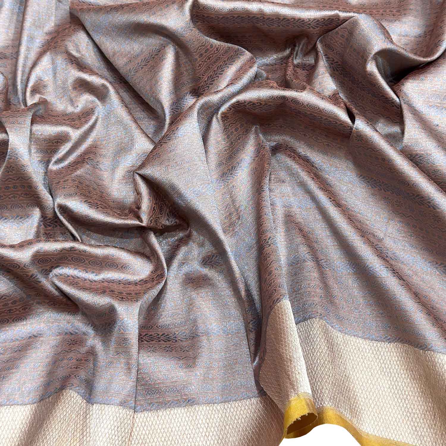 Blue Handloom Banarasi Pure Katan Silk Saree