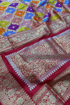 Exquisite Multicolor Banarasi Handloom Pure Katan Silk Rangkat Saree - Luxurion World