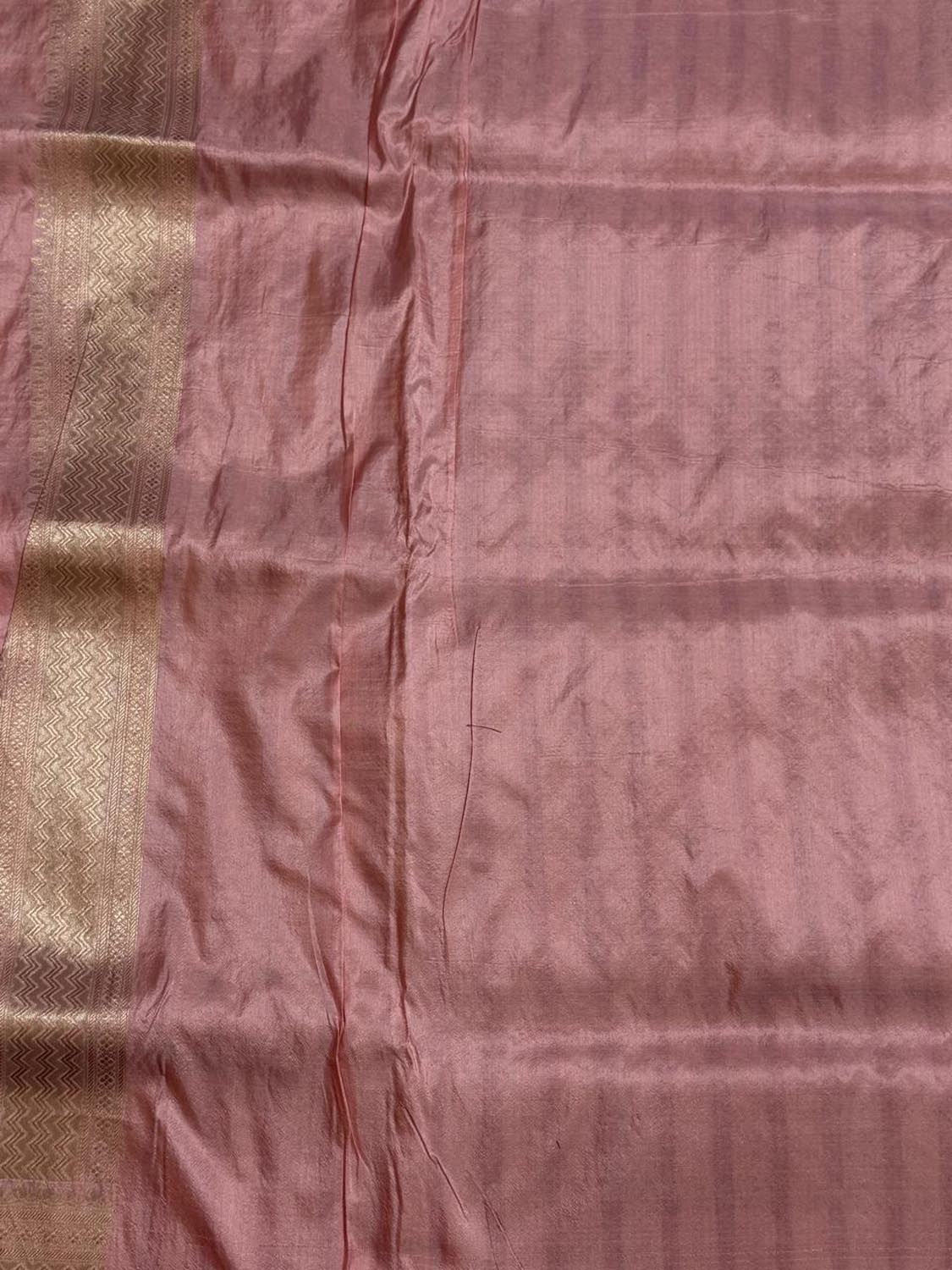Pink Handloom Banarasi Pure Katan Silk Flower Design Saree
