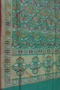 Green Banarasi Jamdani Handloom Kora Meenakari Saree