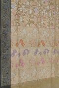 Pastel Banarasi Jamdani Handloom Kora Meenakari Saree