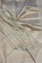 Golden Banarasi Tissue Silk Saree — Handloom Brocade Weave, Bridal & Festive