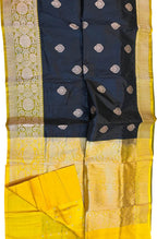 Elegant Black Banarasi Handloom Katan Silk Saree - Luxurion World