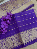 Elegant Off White Banarasi Silk Saree - Luxurion World