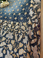 Elegant Grey Banarasi Bandhani Pure Georgette Sona Roopa Shaded Saree - Luxurion World