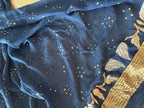 Elegant Grey Banarasi Bandhani Pure Georgette Sona Roopa Shaded Saree - Luxurion World
