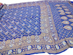 Elegant Blue Georgette Banarasi Bandhani Saree - Luxurion World