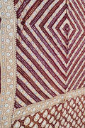 Maroon Georgette Banarasi Bandhani Saree - Luxurion World