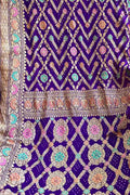 Elegant Purple Bandhani Georgette Saree - Luxurion World