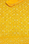 Yellow Bandhani Gharchola Pure Gajji Silk Saree - Luxurion World