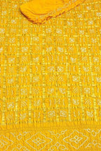 Yellow Bandhani Gharchola Pure Gajji Silk Saree - Luxurion World