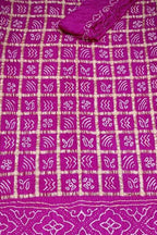 Exquisite Pink Bandhani Gharchola Pure Gajji Silk Saree - Luxurion World
