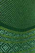 Green Bandhani Pure Gajji Silk Saree - Luxurion World
