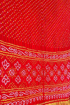 Red Bandhani Pure Gajji Silk Saree - Luxurion World