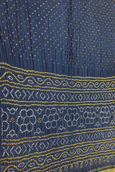 Blue Bandhani Pure Gajji Silk Saree PS1B2KJ124041516