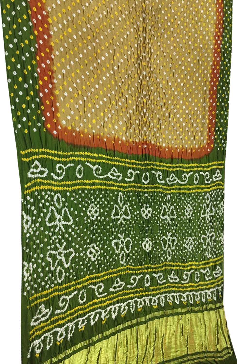 Multicolor Bandhani Pure Gajji Silk Saree - Luxurion World