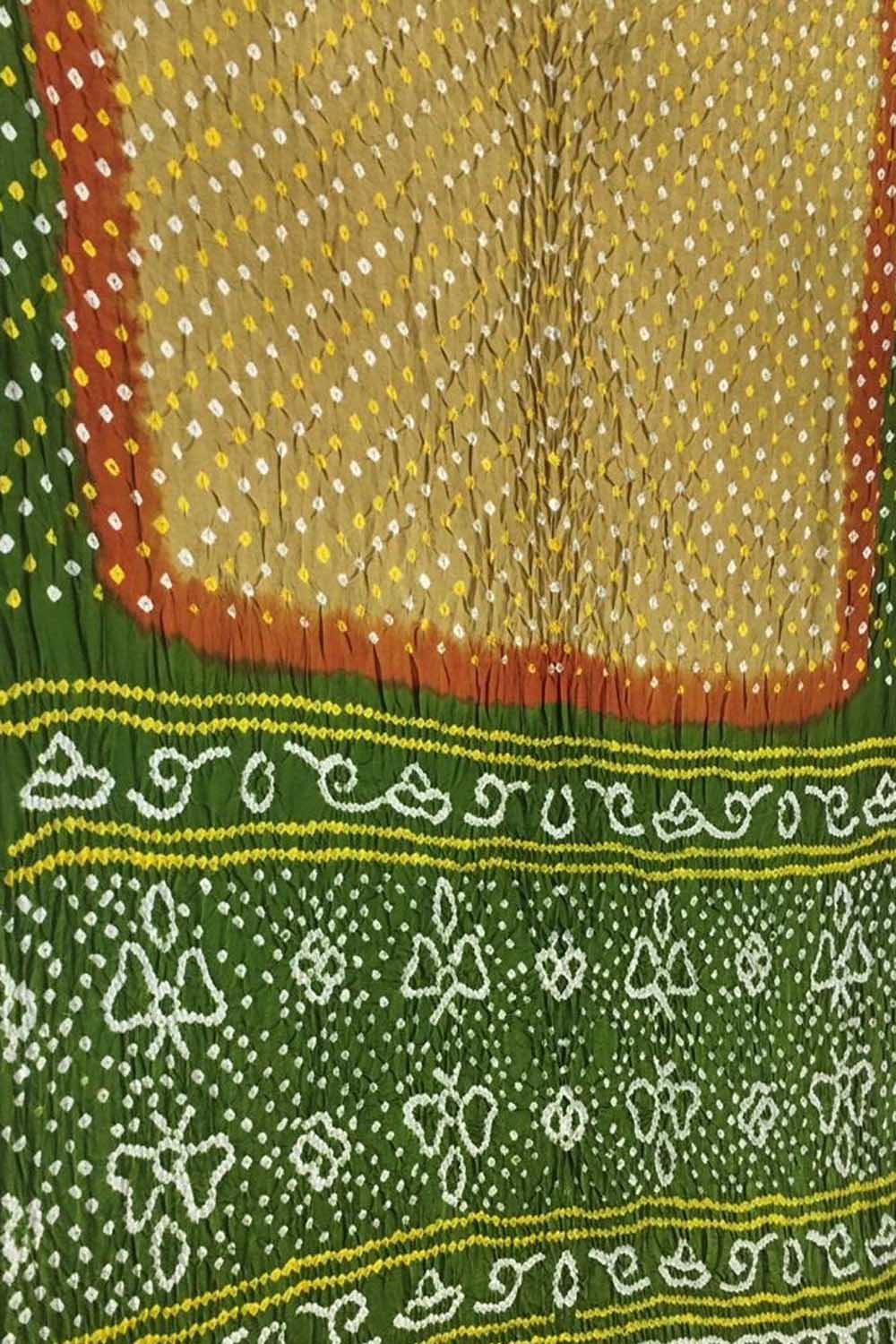 Multicolor Bandhani Pure Gajji Silk Saree - Luxurion World