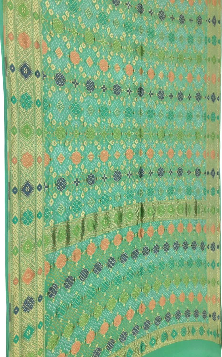 Elegant Blue Banarasi Bandhani Georgette Meenakari Saree - Luxurion World