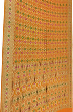 Elegant Orange Banarasi Bandhani Saree - Luxurion World