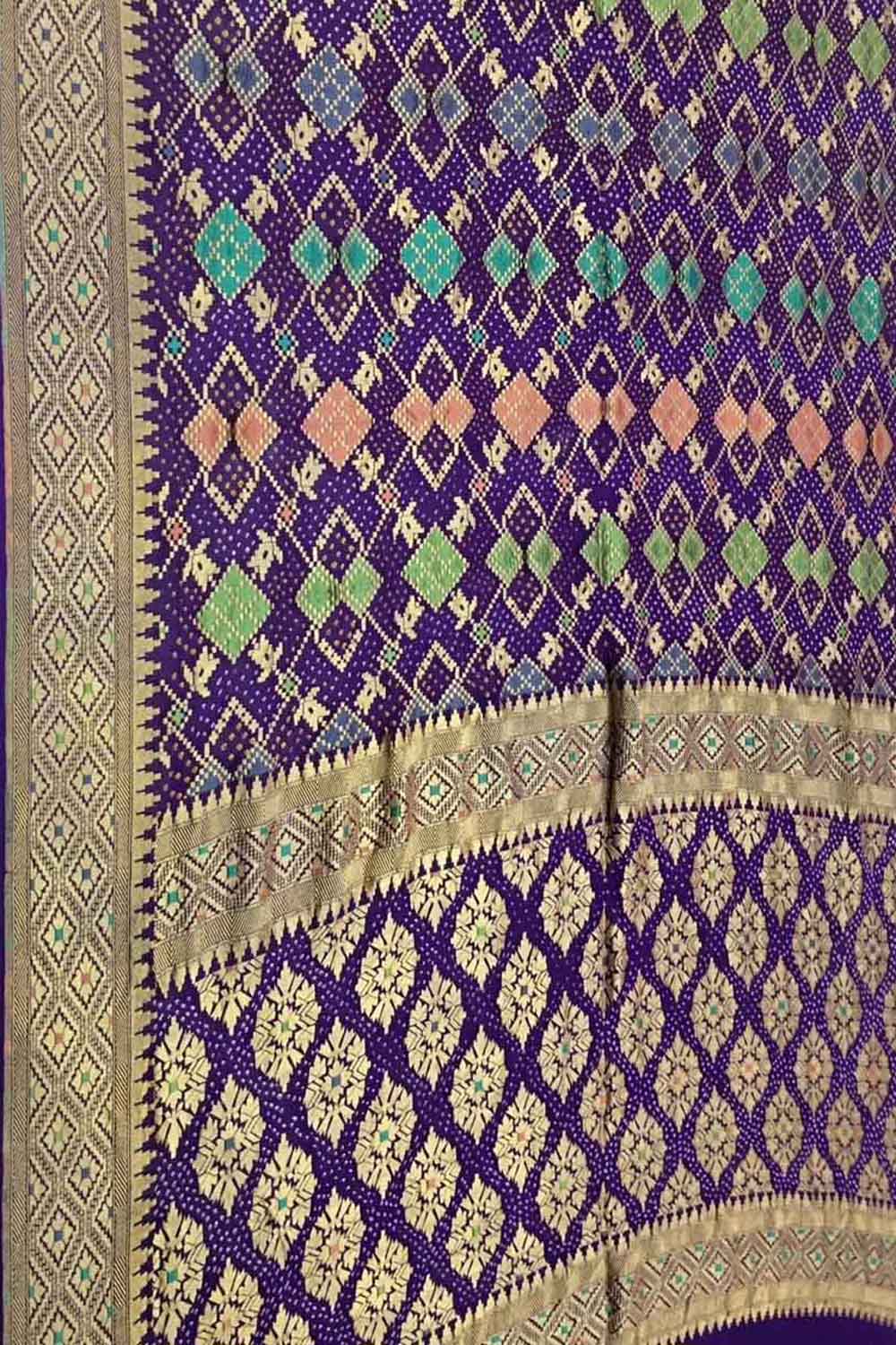 Elegant Purple Bandhani Georgette Saree - Luxurion World