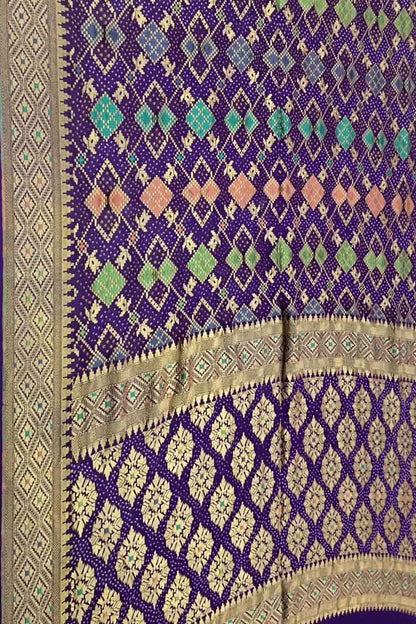 Elegant Purple Bandhani Georgette Saree - Luxurion World