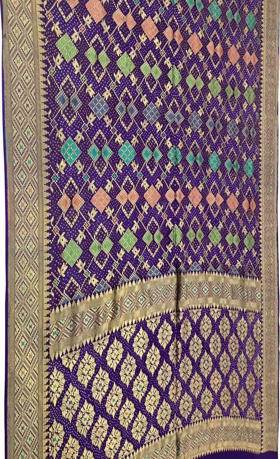 Elegant Purple Bandhani Georgette Saree - Luxurion World