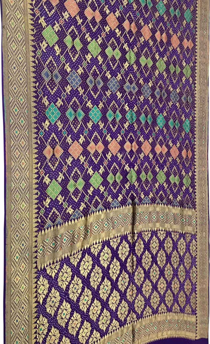 Elegant Purple Bandhani Georgette Saree - Luxurion World