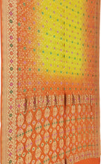 Vibrant Orange & Yellow Bandhani Georgette Saree - Luxurion World