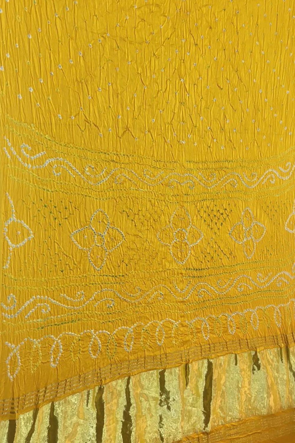 Yellow Bandhani Gajji Silk Saree: Elegant and Vibrant - Luxurion World