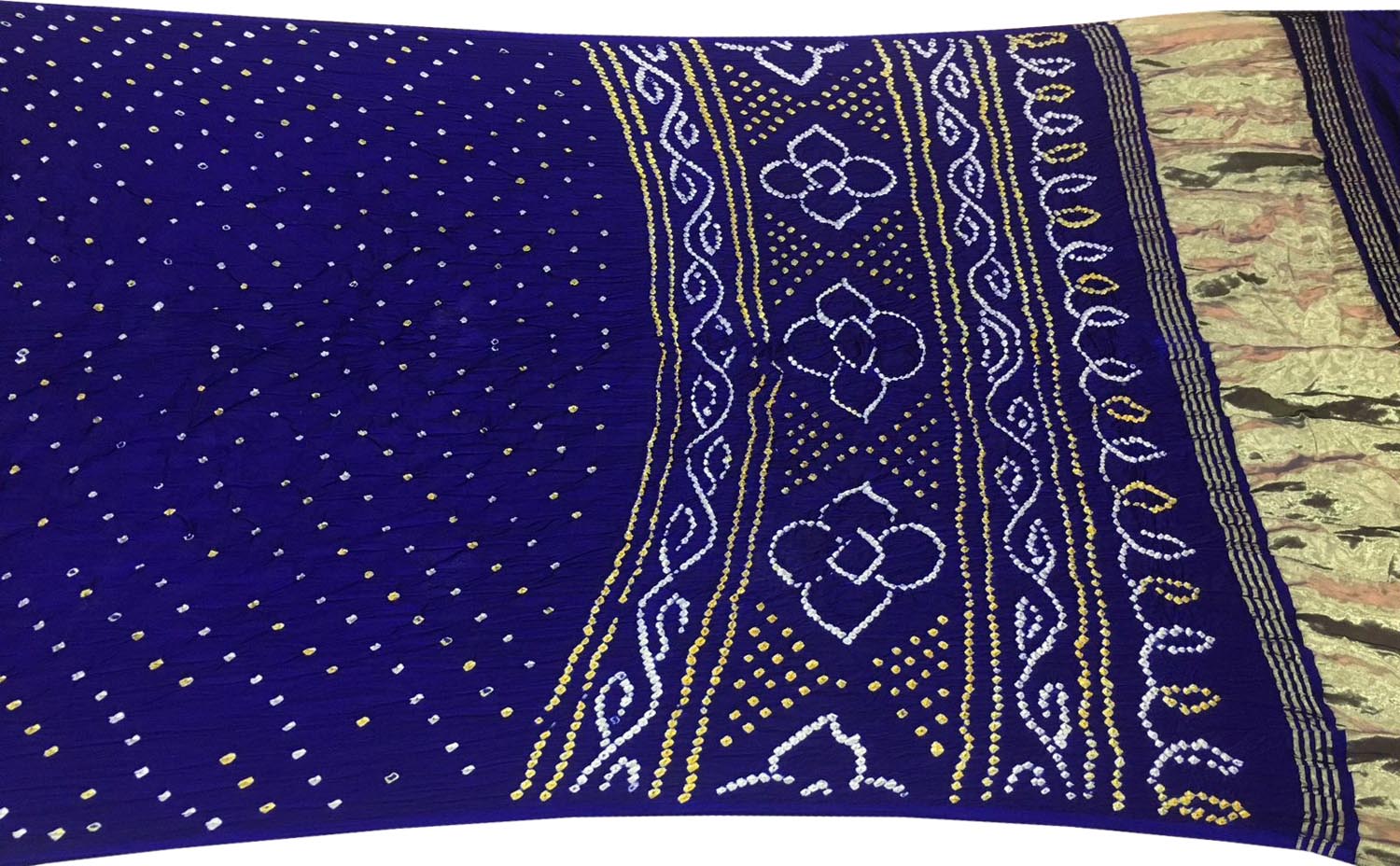 Elegant Blue Bandhani Silk Saree - Luxurion World