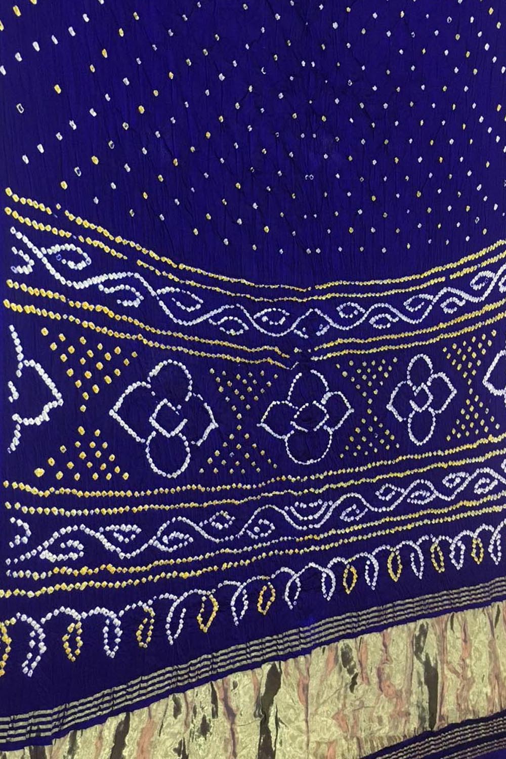 Elegant Blue Bandhani Silk Saree - Luxurion World