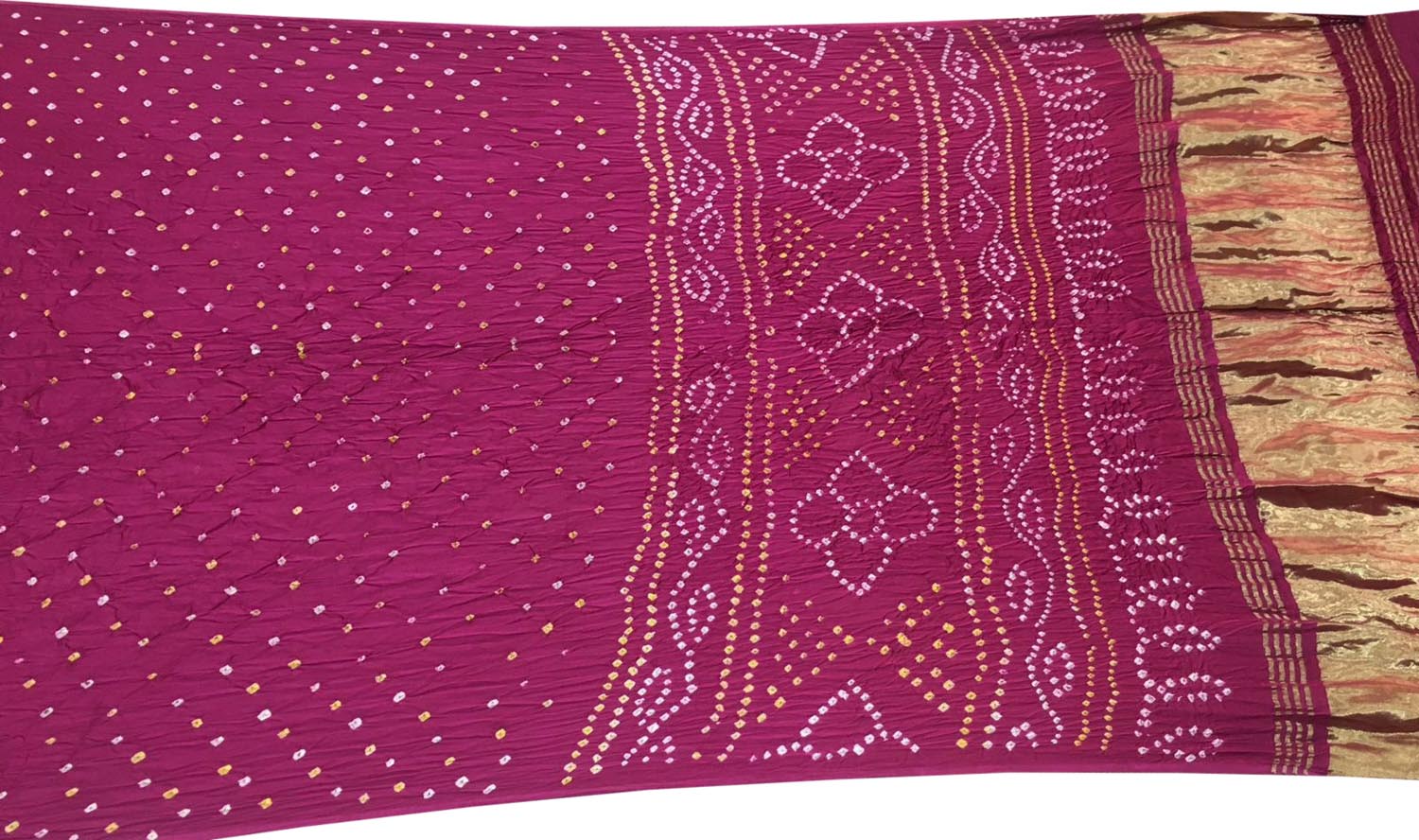Stunning Pink Bandhani Silk Saree - Limited Edition - Luxurion World