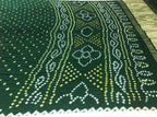 Green Bandhani Modal Gajji Silk Saree - Elegant and Ethereal - Luxurion World